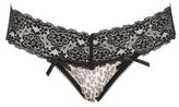 Thumbnail for your product : Charlotte Russe Mesh & Lace Thong Panties - 3 Pack