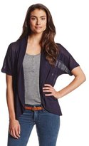 Thumbnail for your product : Sag Harbor Women's Shadow-Stripe Shrug Sweater