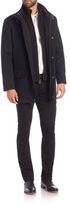 Thumbnail for your product : Cole Haan Wool Knit-Bib Carcoat
