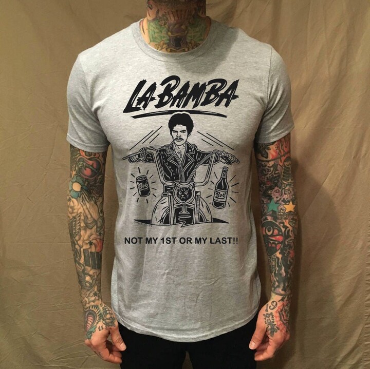 Etsy La Bamba Bob Biker On Grey Tee "The Original" Not A Bootleg