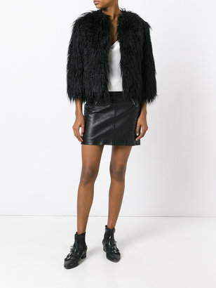 Theory synthetic fur jacket - women - Cotton/Acrylic/Modacrylic - XS