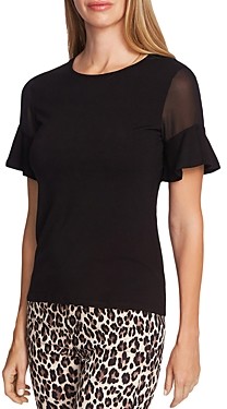 vince camuto mixed media top