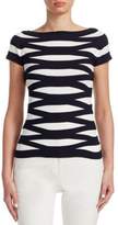 Thumbnail for your product : Emporio Armani Striped Knit Top