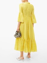 Thumbnail for your product : Preen by Thornton Bregazzi Tessa Ruffled Floral-print Satin Dress - Yellow