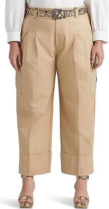 Lauren Ralph Lauren Plus Size Stretch Cotton Cropped Cargo Pants (Birch  Tan) Women's Clothing - ShopStyle