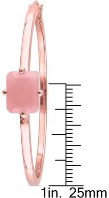 Catherine Malandrino 4 2/5 CT Pink Quartz 18K Rose Gold-Plated Silver Hoop Earrings