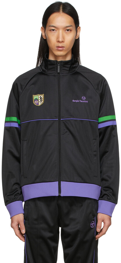 Terrace Pocket Sergio Tacchini Men's Dallas Track Jacket - Black