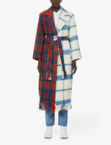 Thumbnail for your product : Rave Review Upcycled Lola checked upcycled-wool coat