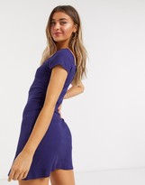Thumbnail for your product : Brave Soul gathered front mini dress in navy