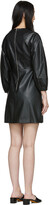 Thumbnail for your product : Tibi Black Faux-Leather Structured Mini Dress