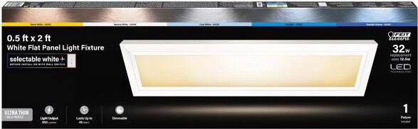 Feit FeitElectricFlushMountLEDFlatPanelLight6x24,White