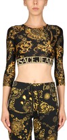 Thumbnail for your product : Versace Jeans Couture Short Top With Bijoux Baroque Print