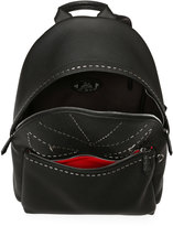 Thumbnail for your product : Fendi Stitched Monster Eyes Leather Backpack, Black