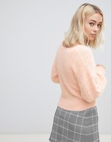 Thumbnail for your product : ASOS DESIGN drape wrap sweater