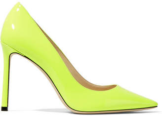 Jimmy Choo Romy 100 Patent-leather Pumps - Bright yellow