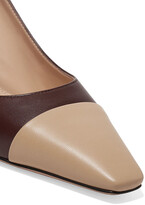 Thumbnail for your product : Gianvito Rossi Lucy 70 Two-tone Leather Slingback Pumps