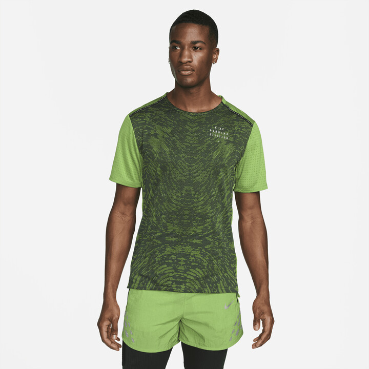 Nike Men's Dri-FIT Run Division Rise 365 Short-Sleeve Running Top in Green  - ShopStyle Activewear Shirts