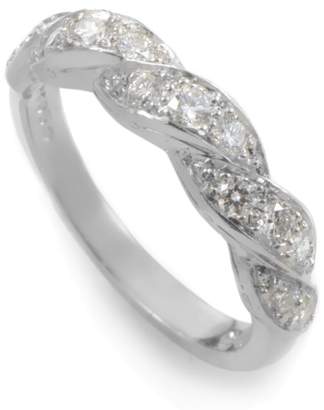Oscar Heyman Platinum Braided Diamond Band Ring Size 4.75
