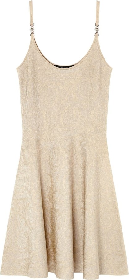 Versace Women's Barocco Jacquard Flared Mini Dress