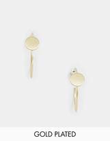 Thumbnail for your product : Pilgrim gold plated mini hoop earrings with stud detail