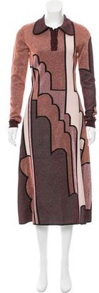 Roksanda Fall 2016 Metallic Knit Midi Dress