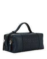 Thumbnail for your product : Ferragamo Gancio-Embossed Leather Toiletry Case