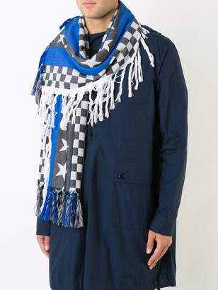 Undercover tasseled pattern scarf
