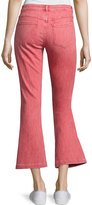 Thumbnail for your product : Frame Le Color Crop Mini Boot-Cut Jeans, Crimson