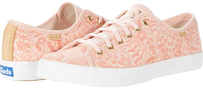 peach canvas shoes