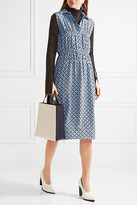 Thumbnail for your product : Marni Printed Silk Crepe De Chine Dress - Blue