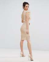 Thumbnail for your product : TFNC Lace Midi Dress with Frill Detail