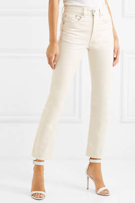 Brock Collection Wright Cropped High-rise Straight-leg Jeans - White