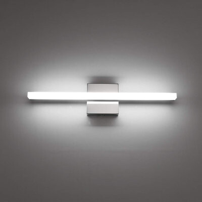 Modern Bathroom Light Fixtures Over Mirror 16 Inch IP44 9W Chrome Vanity Light Bar For Bathroom Wall Light Fixtures Cool White 6000K