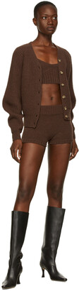 Wandering Brown Knit Shorts
