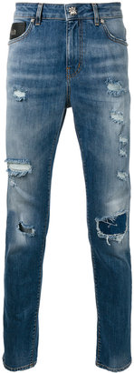 John Richmond 'Alvorada' ripped skinny jeans - men - Cotton/Spandex/Elastane - 50