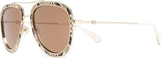 Gucci Eyewear Snakeskin-Effect Tinted Sunglasses