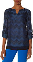 Thumbnail for your product : The Limited Chevron Texture Blouse