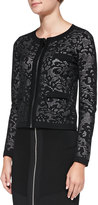 Thumbnail for your product : Milly Zip-Front Lace Jacquard Jacket