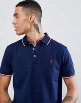 Thumbnail for your product : Polo Ralph Lauren Slim Fit Tipped Pique Polo Player Logo In Navy