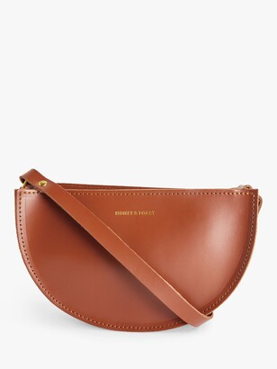 the row half moon leather shoulder bolsa