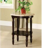Thumbnail for your product : Venetian Worldwide Santa Clarita Dark Cherry Finish Marble Top Indoor Plant Stand