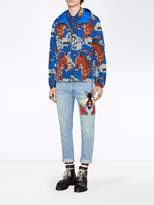 Thumbnail for your product : Gucci Cotton polo with tiger embroidery