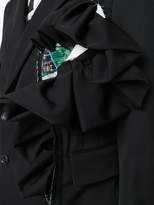 Thumbnail for your product : Comme des Garcons ruffle insert double-breasted blazer