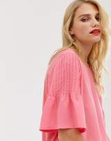 Thumbnail for your product : French Connection Classic Crepe fluted sleeve top