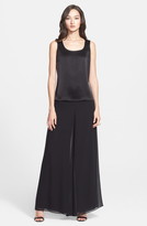 Thumbnail for your product : St. John Wide Leg Silk Georgette Pants