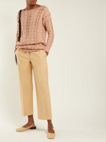Thumbnail for your product : Ryan Roche - Cable-knit Cashmere Sweater - Pink