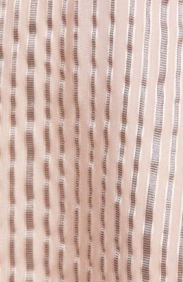Dolan Rachel Metallic Stripe Long Sleeve Silk Shirtdress