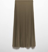 MANGO Pleated long skirt