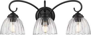 Marcinda 3-Light Vanity Light with Clear Glass