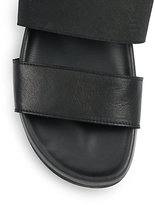 Thumbnail for your product : Helmut Lang Beach Leather & Elastic Slides